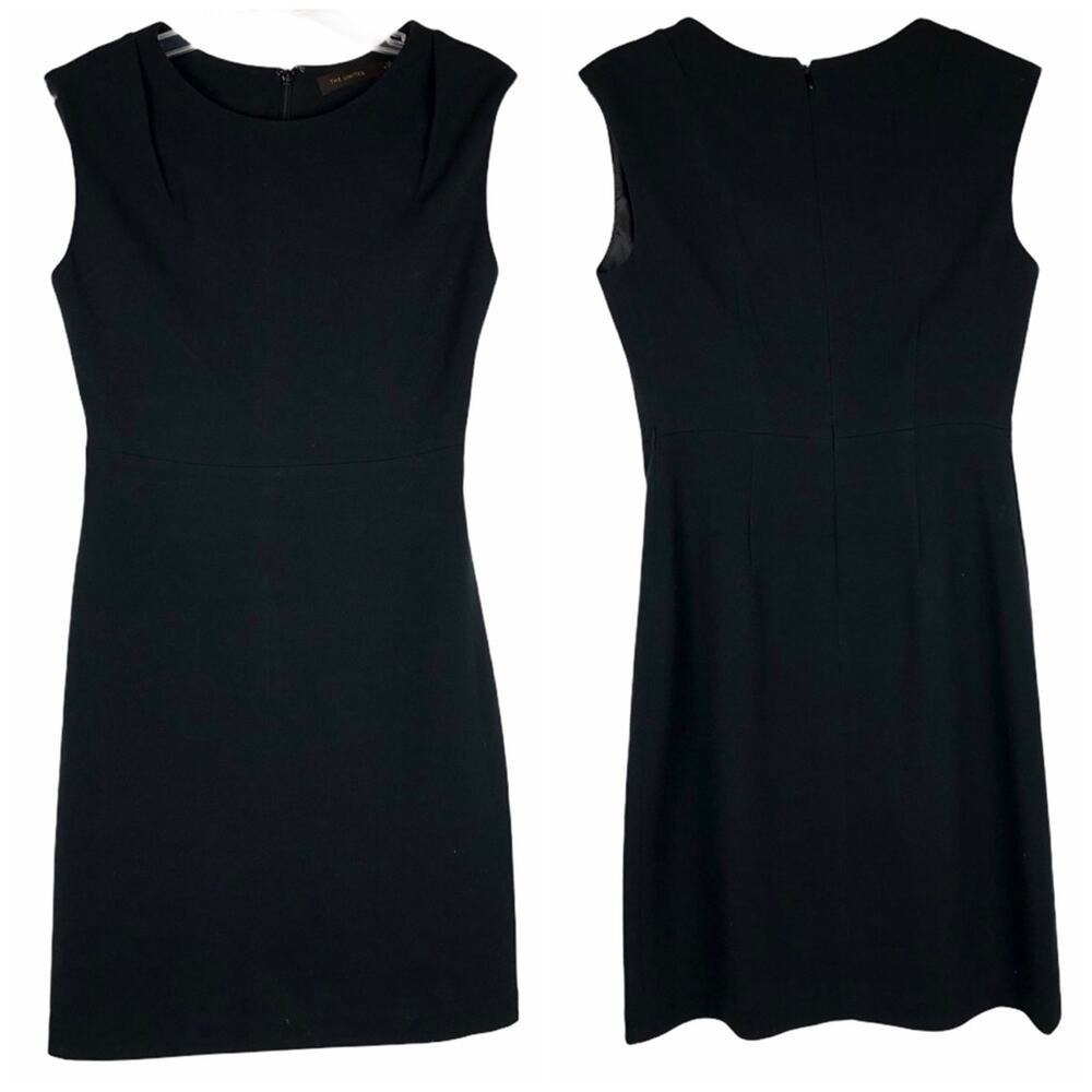 The Limited Ponte Black Sheath Dress Sleeveless Size 0 Liner is Cut on Seam